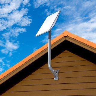 SatelliteSale Universal J Pipe Roof
  Antenna Mount 1-5/8 Diameter Compatible with DISH Network Satellite Dishes 22
  inches Long - Kenya