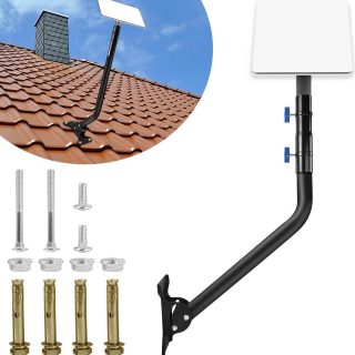 Starlink Mounting Kit,for Starlink Long
  Wall Mount,for Starlink Roof Antenna Pole Mount Bracket for Starlink Internet
  Kit Satellite with Mount Adapter (Long-Black) - Kenya