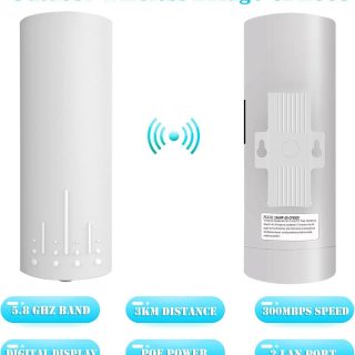 Point to Point Wireless Bridge, Starlink
  Wireless Bridges, 5.8G 100Mpbs Long Range Internet Extender CPE 14DBi Antenna
  Extend Network & Video Surveillance up to 1.8 Miles (2-Pack) - Kenya