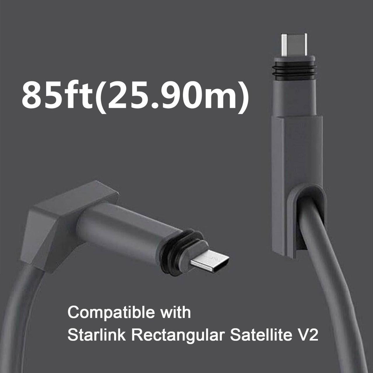 Fuwkeo Suitable for Starlink V2
Connection - Grey 85ft/150ft Cable: Ideal for 150ft Starlink and 75ft
Starlink Systems Replacement (85FT) - Kenya - Image 2