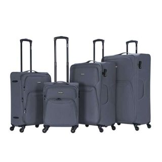 VIPTOUR 4 Piece Fabric Jacquard Trolley Luggage Set With TSA Lock 20/24/28/32 Inch | CHARCOAL - Kenya