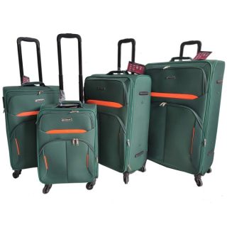 STARLIFE FABRIC TROLLEY CASE, Best For Travelling 4PCS SET 20”24”28”32” , SL-T48 GREEN - Kenya