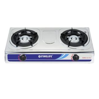 STARLIFE Stainless Steel 2 Burner Gas Stove Ergonomic Design, Automatic Ignition - Kenya