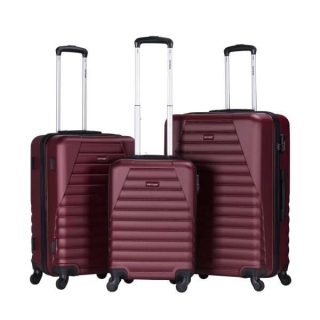 VIPTOUR Hard Side 3 Piece Suitcase Luggage Set of 20/24/28 Inches, VT-A392 Burgundy - Kenya