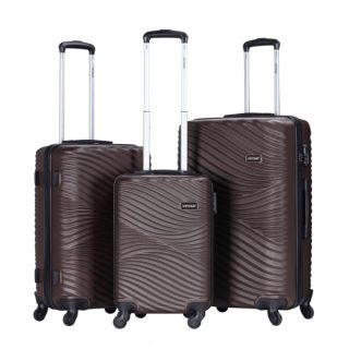 VIPTOUR Hard Shell Luggage Set 20/24/28 Inches Lightweight 3 Piece ABS Trolley Luggage Sets with Rotational Spinner Wheels - Kenya