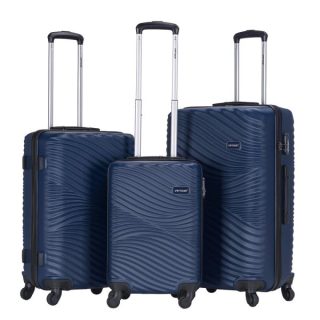 VIPTOUR Hard Shell 3 Piece ABS Trolley Luggage Sets 20/24/28 Inches, VT-A393 Dark Blue - Kenya
