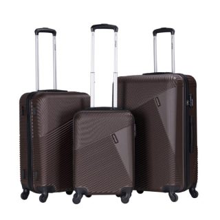 VIPTOUR Unisex Hardside Expandable 3 Piece ABS Trolley Luggage Set 20/24/28 Inch with Rotational Spinner Wheels & Number Combination Lock - Kenya