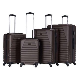 VIPTOUR 4 Piece ABS Hard Side Spinner Trolley Luggage Set With TSA Lock 20/24/28/32 Inch, VT-A386 Brown - Kenya