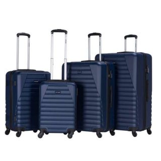 VIPTOUR 4 Piece ABS Hard Side Spinner Trolley Luggage Set With TSA Lock 20/24/28/32 Inch, VT-A386 Dark Blue - Kenya