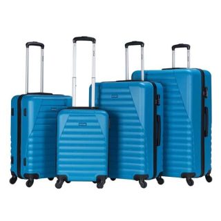 VIPTOUR 4 Piece ABS Hard Side Spinner Trolley Luggage Set With TSA Lock 20/24/28/32 Inch, VT-A386 Light Blue - Kenya