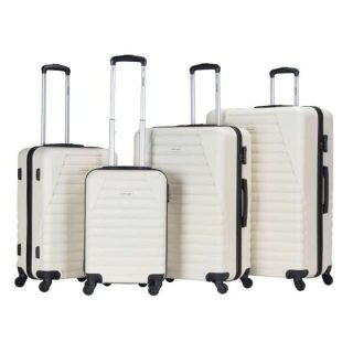 VIPTOUR 4 Piece ABS Hard Side Spinner Trolley Luggage Set With TSA Lock 20/24/28/32 Inch, VT-A386 Off White - Kenya