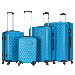 VIPTOUR 4 Piece ABS Hard Side Spinner Trolley Luggage Set With TSA Lock 20/24/28/32 Inch, VT-A389 Light Blue - Kenya