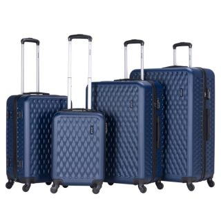 VIPTOUR 4 Piece ABS Hard Side Spinner Trolley Luggage Set With TSA Lock 20/24/28/32 Inch, VT-A389 DARK BLUE - Kenya