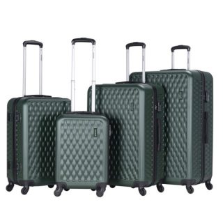 VIPTOUR 4 Piece ABS Hard Side Spinner Trolley Luggage Set With TSA Lock 20/24/28/32 Inch, VT-A389 Dark Green - Kenya