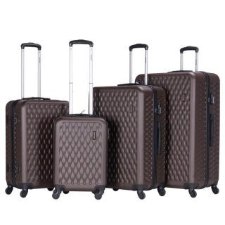VIPTOUR 4 Piece ABS Hard Side Spinner Trolley Luggage Set With TSA Lock 20/24/28/32 Inch, VT-A389 Brown - Kenya