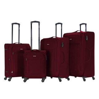 VIPTOUR 4 Piece Fabric Jacquard Trolley Luggage Set With TSA Lock 20/24/28/32 Inch, VT-A381 Burgundy - Kenya