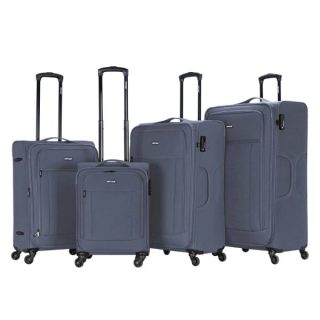 VIPTOUR 4 Piece Fabric Jacquard Trolley Luggage Set With TSA Lock 20/24/28/32 Inch, VT-A381 Gray - Kenya