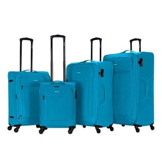 VIPTOUR 4 Piece Fabric Jacquard Trolley Luggage Set With TSA Lock 20/24/28/32 Inch, VT-A381 Turquoise - Kenya