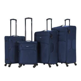 VIPTOUR 4 Piece Fabric Jacquard Trolley Luggage Set With TSA Lock 20/24/28/32 Inch, VT-A382 Navy - Kenya
