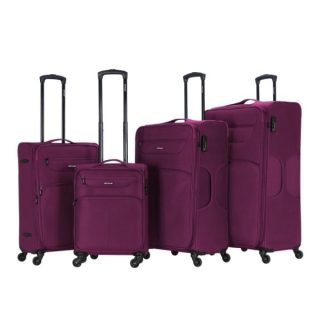 VIPTOUR 4 Piece Fabric Jacquard Trolley Luggage Set With TSA Lock 20/24/28/32 Inch, VT-A382 Plum - Kenya