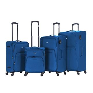 VIPTOUR 4 Piece Fabric Jacquard Trolley Luggage Set With TSA Lock 20/24/28/32 Inch, VT-A383-Blue - Kenya
