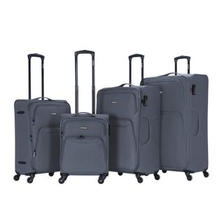 VIPTOUR 4 Piece Fabric Jacquard Trolley Luggage Set With TSA Lock 20/24/28/32 Inch, VT-A383-GREY - Kenya