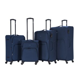 VIPTOUR 4 Piece Fabric Jacquard Trolley Luggage Set With TSA Lock 20/24/28/32 Inch, VT-A383-NAVY - Kenya