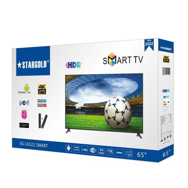 Stargold 65 Inch TV 4K UHD Android Smart TV With Dolby Vision HDR Built-in Bluetooth & WiFi with 1 Year Full Warranty - Kenya - Image 2