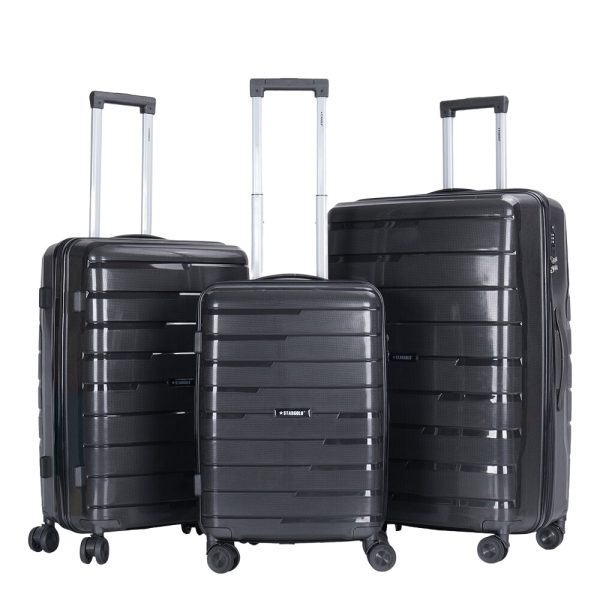 STARGOLD Luggage Bag PP HardSide 3 PCS Set Suitcase Bag with TSA Lock 360° Rotating Wheels Travel Suitcase, SG-PP68 - Kenya