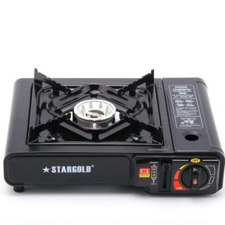 STARGOLD Portable Butane Gas Stove, Auto Ignition Backpacking Stove Isobutane Portable Camping Stove, Durable & Lightweight Design, Wind Proof, Single Burner, SG-1125 - Kenya