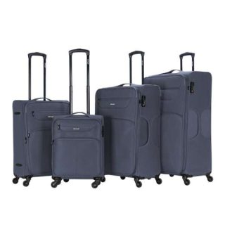 VIPTOUR 4 Piece Fabric Jacquard Trolley Luggage Set With TSA Lock 20/24/28/32 Inch, VT-A382 Charcoal - Kenya