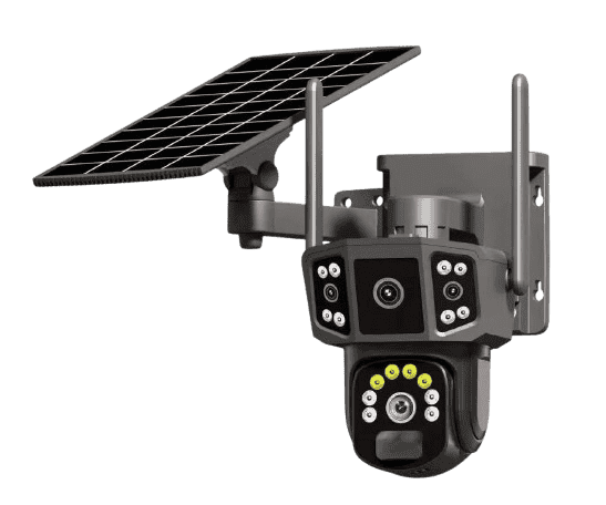 Grousale Tricams 4G Solar Outdoor CCTV Camera -, 2K Resolution, Solar Powered, 360? PTZ View, 2-Way Talk, Color Night Vision - Kenya