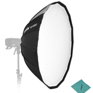 Godox AD-S85S 85cm/33.5in Portable Deep Parabolic Softbox Umbrella Portable Octagon Softbox Godox Mount Fast Installation Silver Reflector For Godox AD400Pro Flash Ligh - Kenya