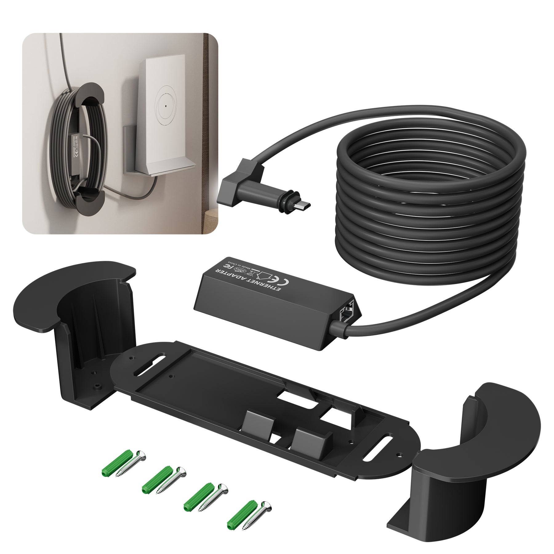 Starlink Standard Actuated Gen 2 Ethernet
  Adapter Kit with Cable Caddy Holder - Kenya