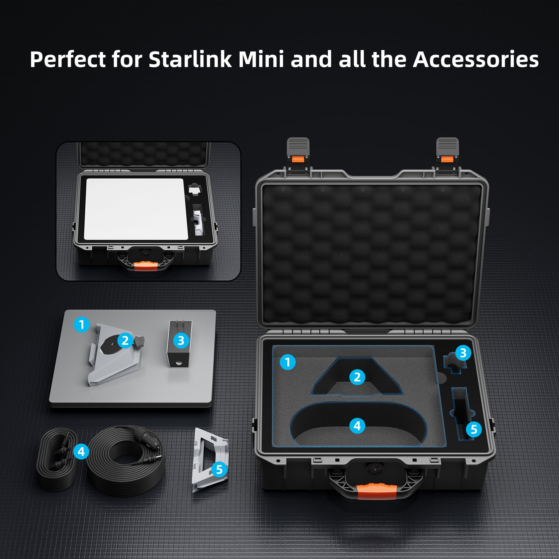 Starlink Mini Medium Grey Hard Protective
  Travel Case with Organized Storage - Kenya - Image 8