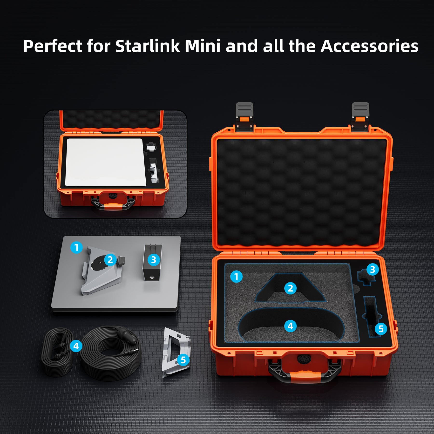 Starlink Mini Orange Hard Protective
  Travel Case with Organized Storage - Kenya - Image 8