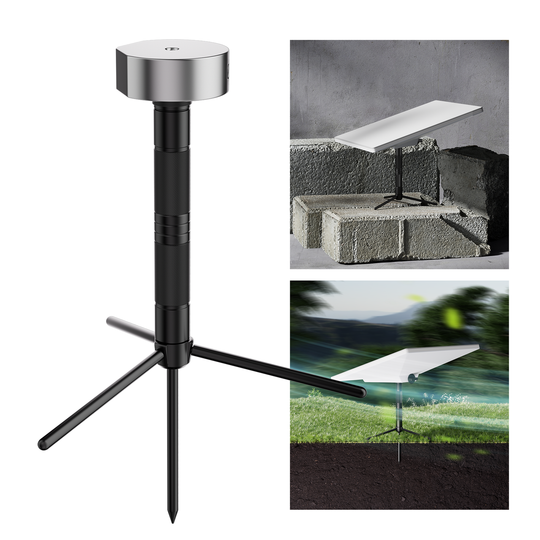Starlink Mini Portable Stable Aluminum
  Tripod with Ground Stakes & 1/4" Screw - Kenya - Image 4