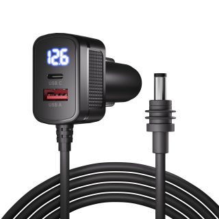 Starlink Mini USB-A/USB-C/DC Output Car
  Charger with Voltmeter - 9.84FT/3M - Kenya