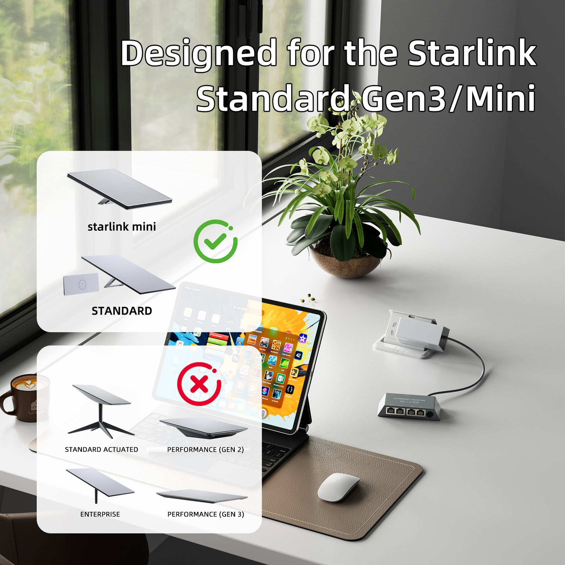 Starlink Ethernet Adapter for Gen 3
  Standard & Mini | 4-Port Gigabit LAN Network Switch - Kenya - Image 8